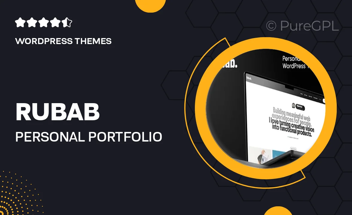 Rubab – Personal Portfolio WordPress Theme