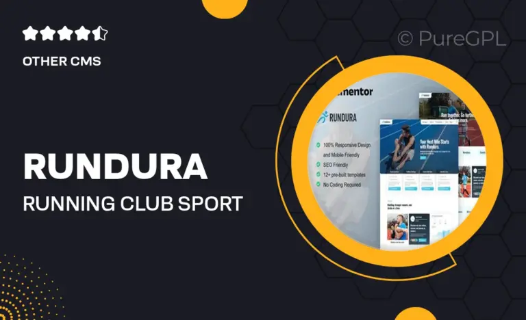 rundura running club sport event elementor template kit