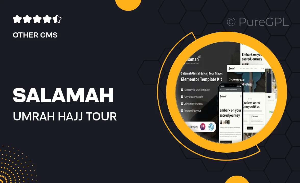 Salamah – Umrah & Hajj Tour Travel Elementor Template Kit