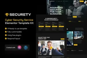 Securety – Cyber Security Service Elementor Template Kit