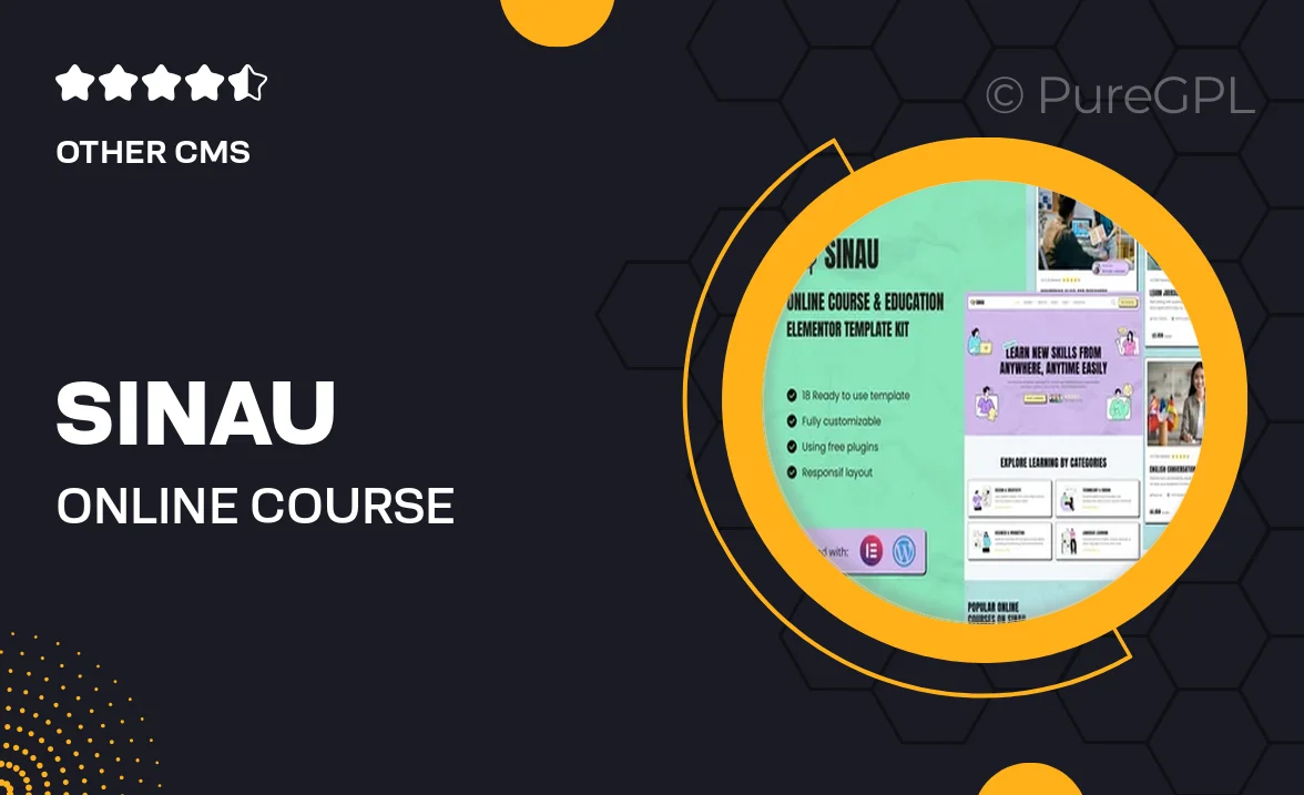 Sinau – Online Course & Education Elementor Template Kit