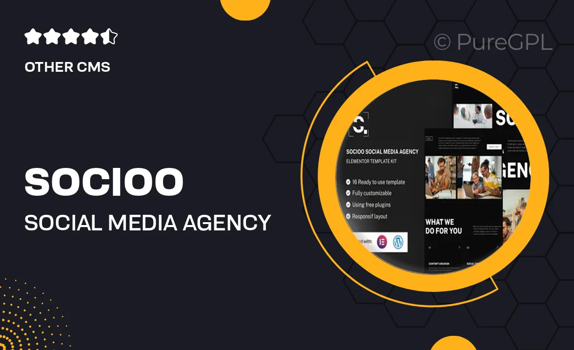 Socioo – Social Media Agency Elementor Template Kit
