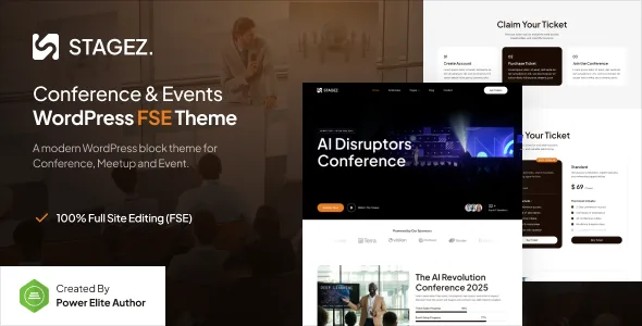 Stagez – Conference and Event FSE WordPress Theme