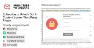 Subscribe to Unlock Opt In Content Locker WordPress Plugin
