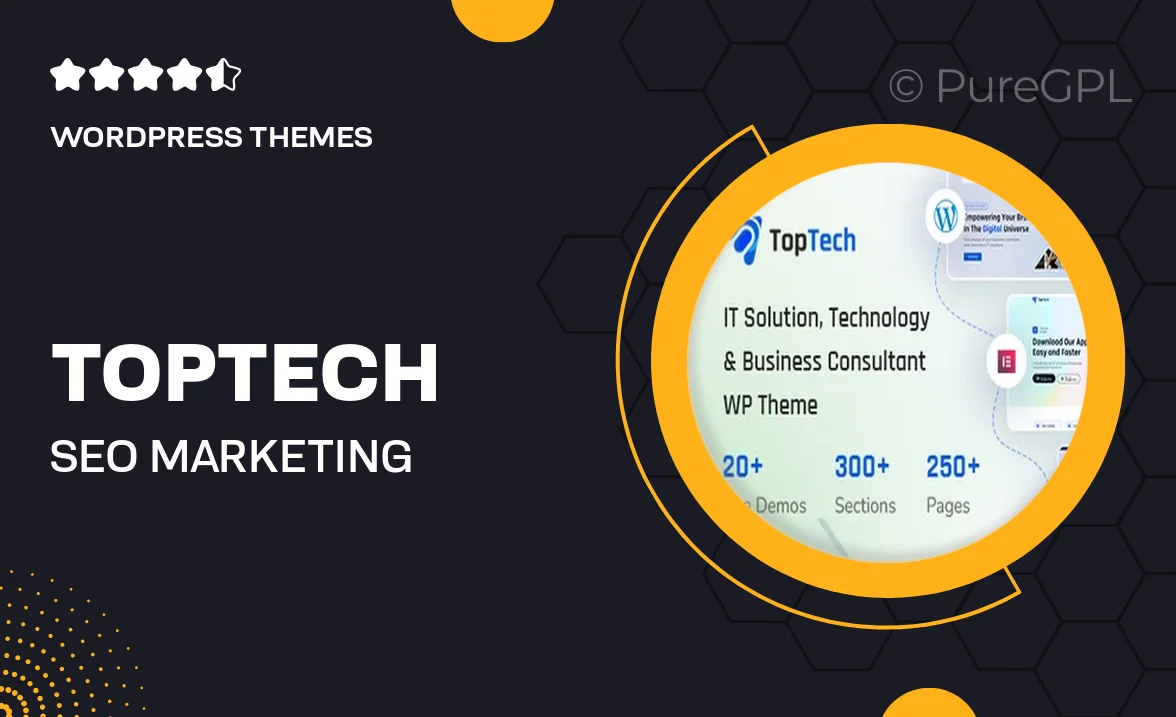 TopTech – SEO Marketing Agency & Technology WordPress Theme