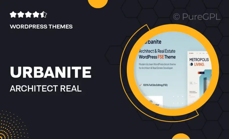 urbanite architect real estate developer fse wordpress theme