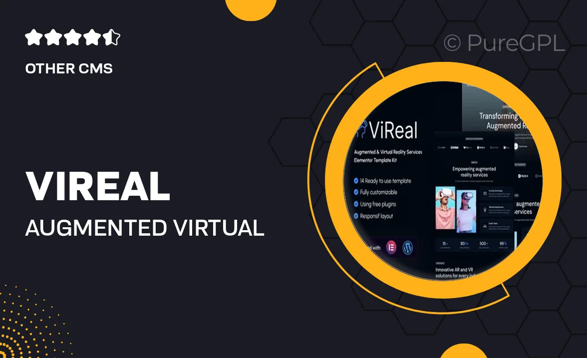 Vireal – Augmented & Virtual Reality Services Elementor Template Kit