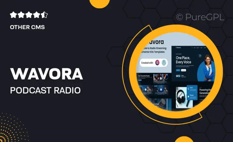wavora podcast radio streaming elementor template kit