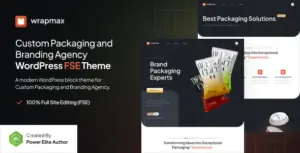 Wrapmax – Custom Packaging and Branding Agency FSE WordPress Theme