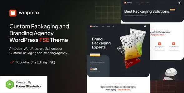 Wrapmax – Custom Packaging and Branding Agency FSE WordPress Theme