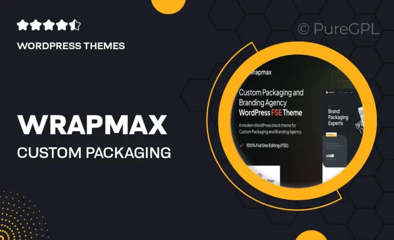wrapmax custom packaging and branding agency fse wordpress theme