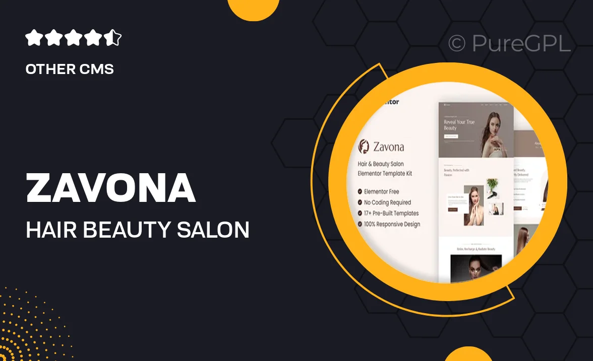 Zavona – Hair & Beauty Salon Elementor Template Kit