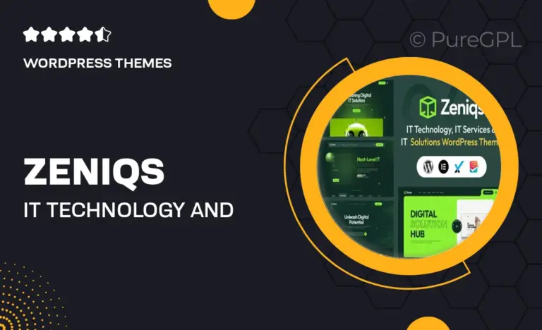 zeniqs it technology and it solutions wordpress theme