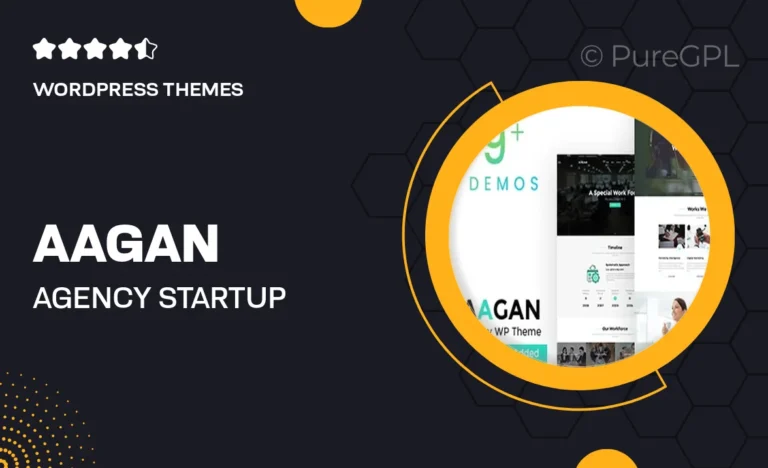 aagan agency startup wordpress theme