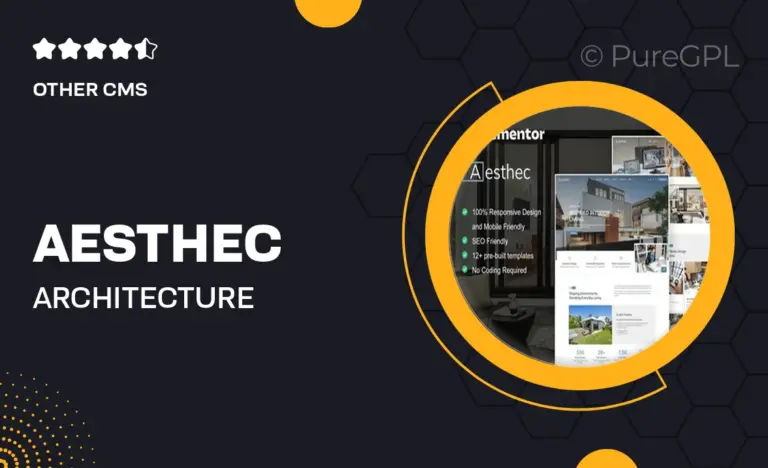 aesthec architecture interior design service elementor template kit