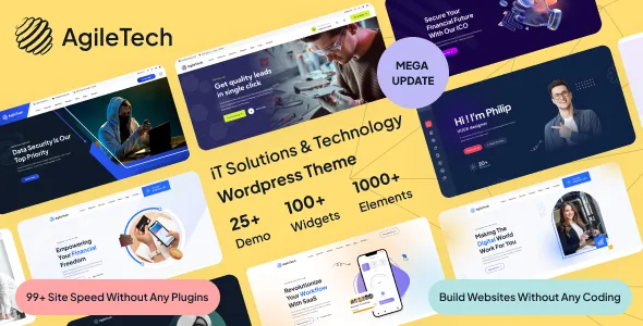 Agiletech – IT Solutions Service Technology Saas Software Startup WordPress Theme