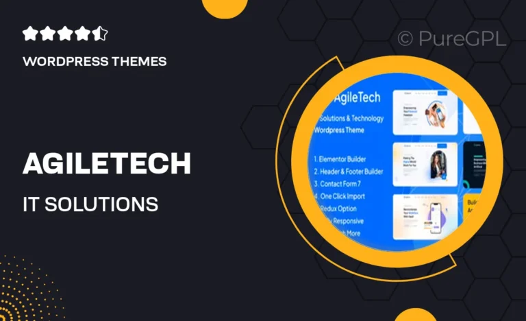 agiletech it solutions service technology saas software startup wordpress theme