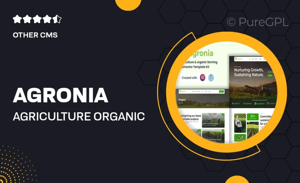 Agronia – Agriculture & Organic Farming Elemenntor Template Kit