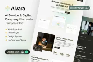 Aivara – AI Service & Digital Company Elementor Template Kit