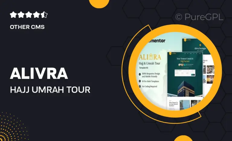 alivra hajj umrah tour elementor template kit