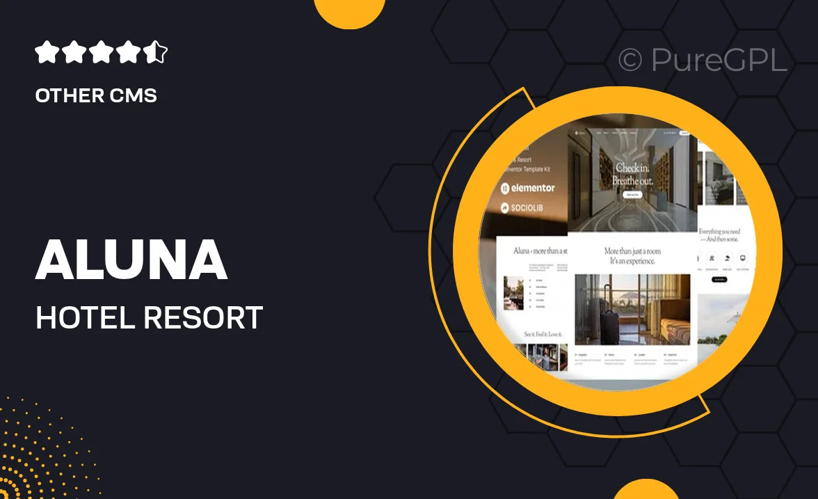 Aluna – Hotel & Resort Elementor Template Kit