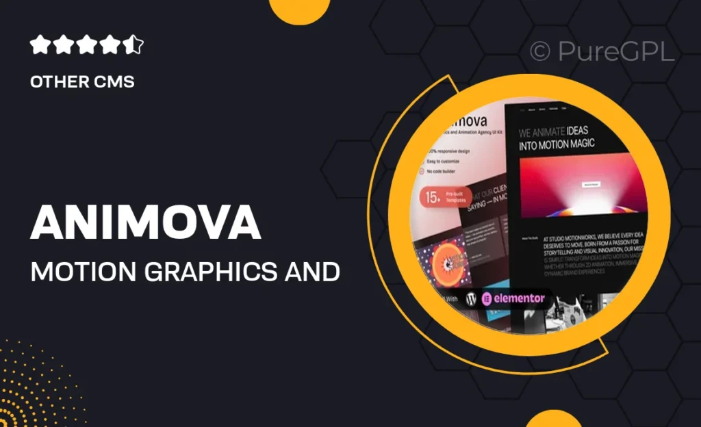 Downloads 43 Animova – Motion Graphics and Animation Agency Elementor Template Kit