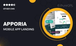 Apporia – Mobile App Landing Elementor Template Kit