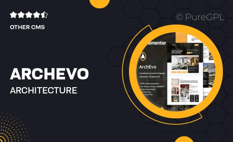 archevo architecture interior design elementor template kit