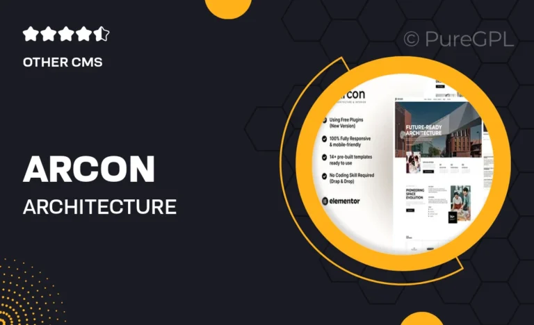 arcon architecture interior elementor template kit