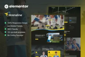 Arenaline – Football Club & Sports Academy Elementor Template Kit