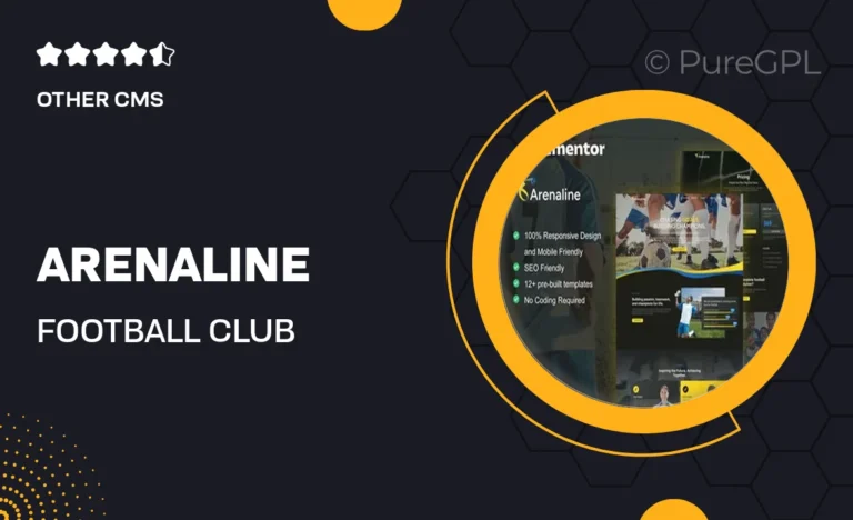 arenaline football club sports academy elementor template kit