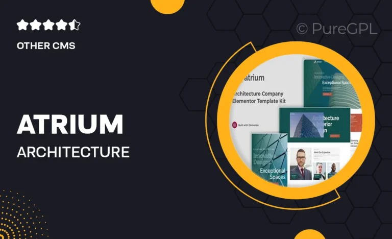 atrium architecture company elementor template kit