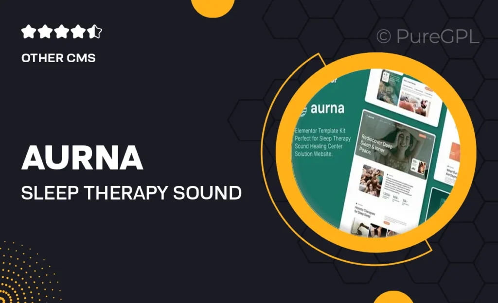 Aurna – Sleep Therapy & Sound Healing Center Elementor Template Kits