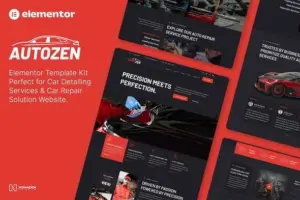 Autozen – Car Detailing Services & Car Repair Elementor Template Kits