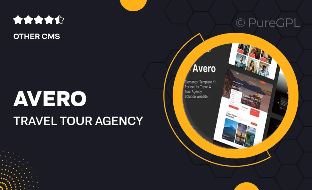 Avero – Travel & Tour Agency Elementor Template Kits