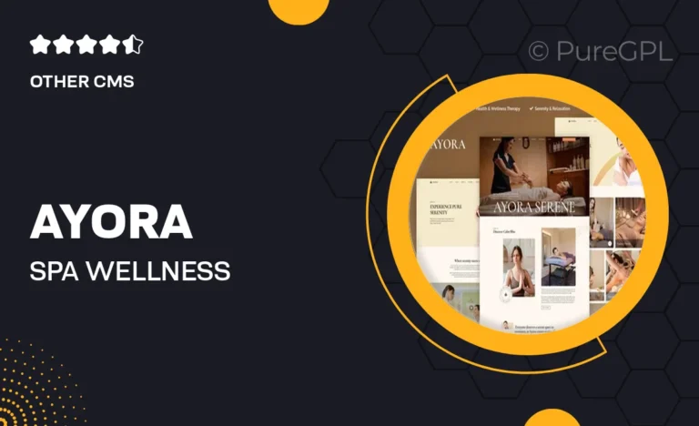 ayora spa wellness elementor pro template kit