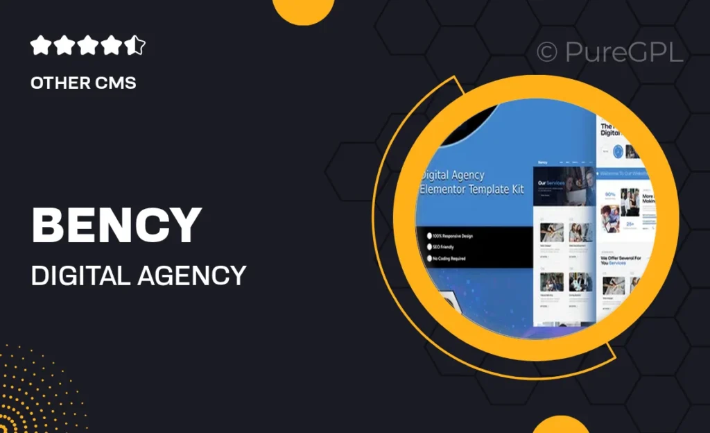 Bency – Digital Agency Elementor Template Kit