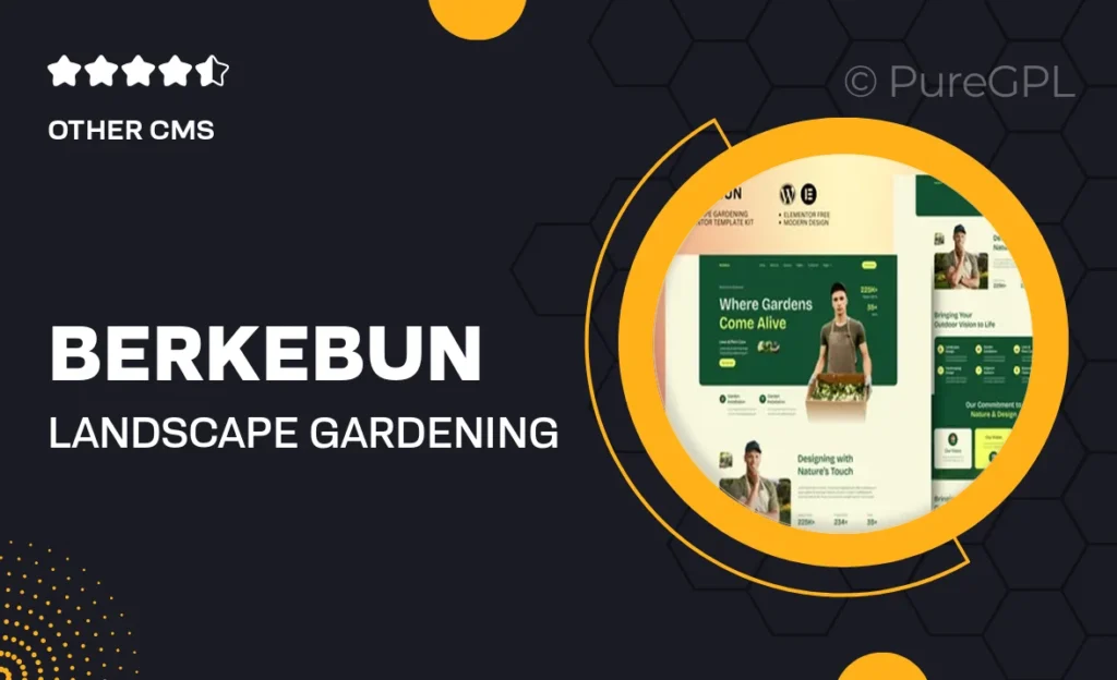 Downloads 13 Berkebun – Landscape & Gardening Elementor Template Kit