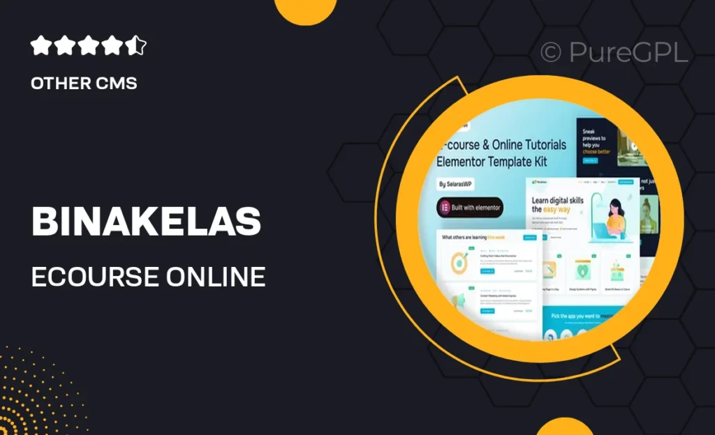 Downloads 2 BinaKelas – E-Course & Online Tutorials Elementor Template Kit