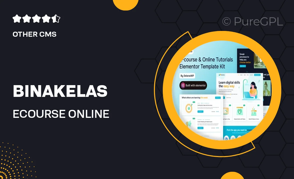 BinaKelas – E-Course & Online Tutorials Elementor Template Kit