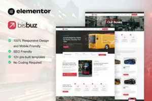 BisBuz – Bus Charter Service & Rental Elementor Pro Template Kit