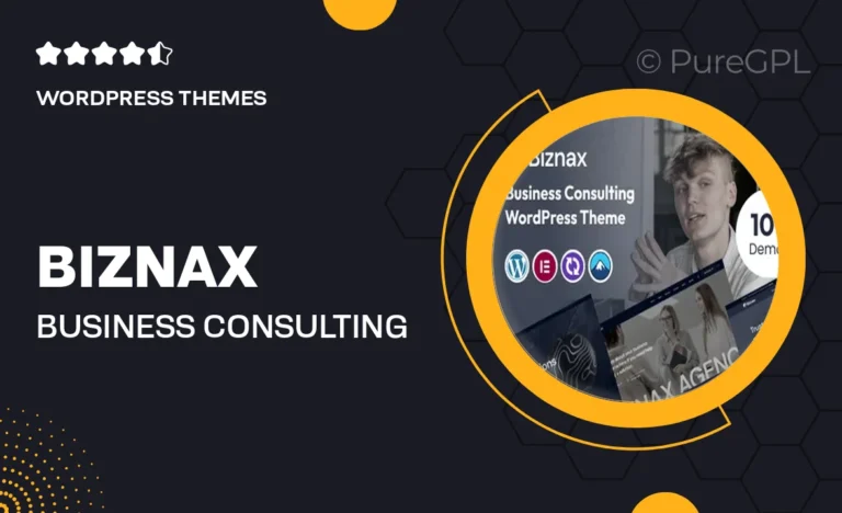 biznax business consulting wordpress theme