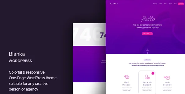 blanka one page wordpress theme 1