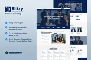 Blitzy – Business Consulting Elementor Template Kit