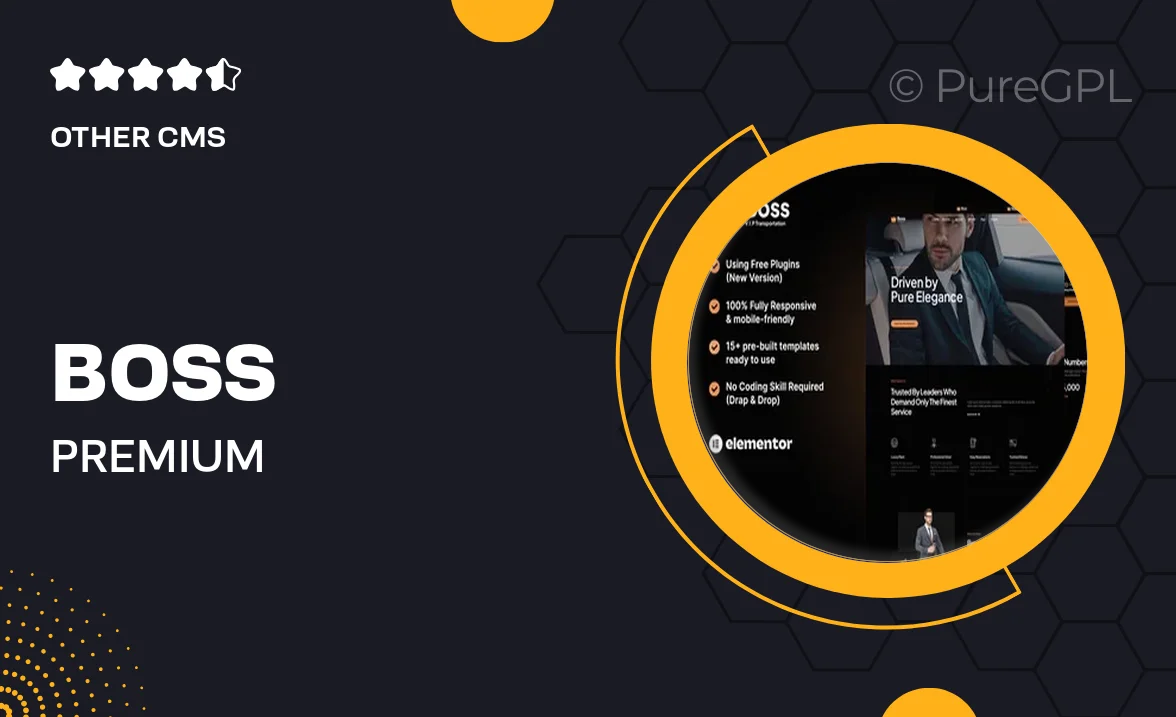 Boss – Premium Transportation Services Elementor Template Kit