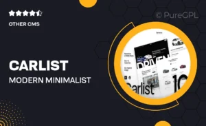 Carlist – Modern Minimalist Car Rental Elementor Template Kit
