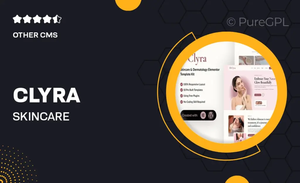 Clyra – Skincare & Dermatology Elementor Template Kit