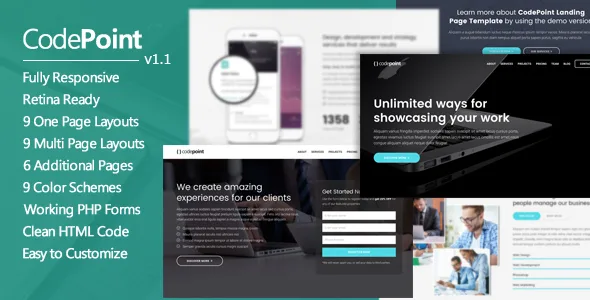 CodePoint – Multi-Purpose Landing Page WordPress Theme