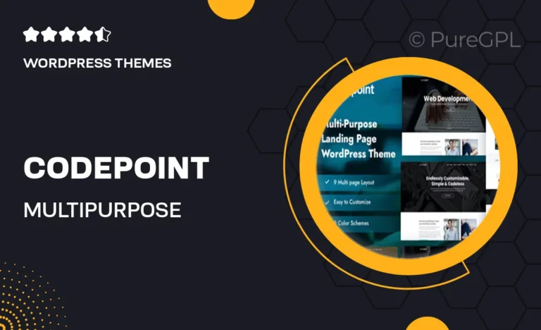 codepoint multi purpose landing page wordpress theme