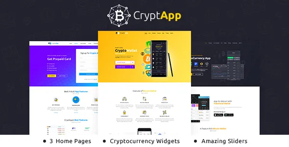 CryptApp – Cryptocurrency Landing Page Theme